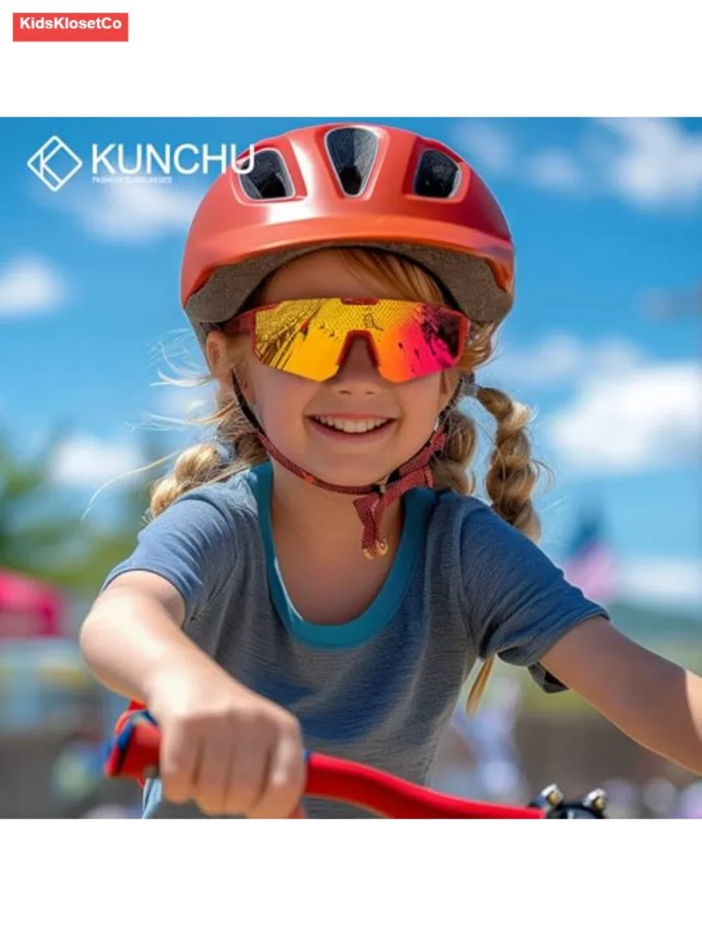 Polarized Kids Sunglasses UV Protection with Glasses Strap